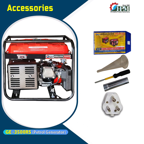 3.2 KVA Portable Light Weight & Powerful Generator, Petrol Run, Recoil & Self Start,  Model GE-3500RS